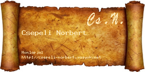 Csepeli Norbert névjegykártya